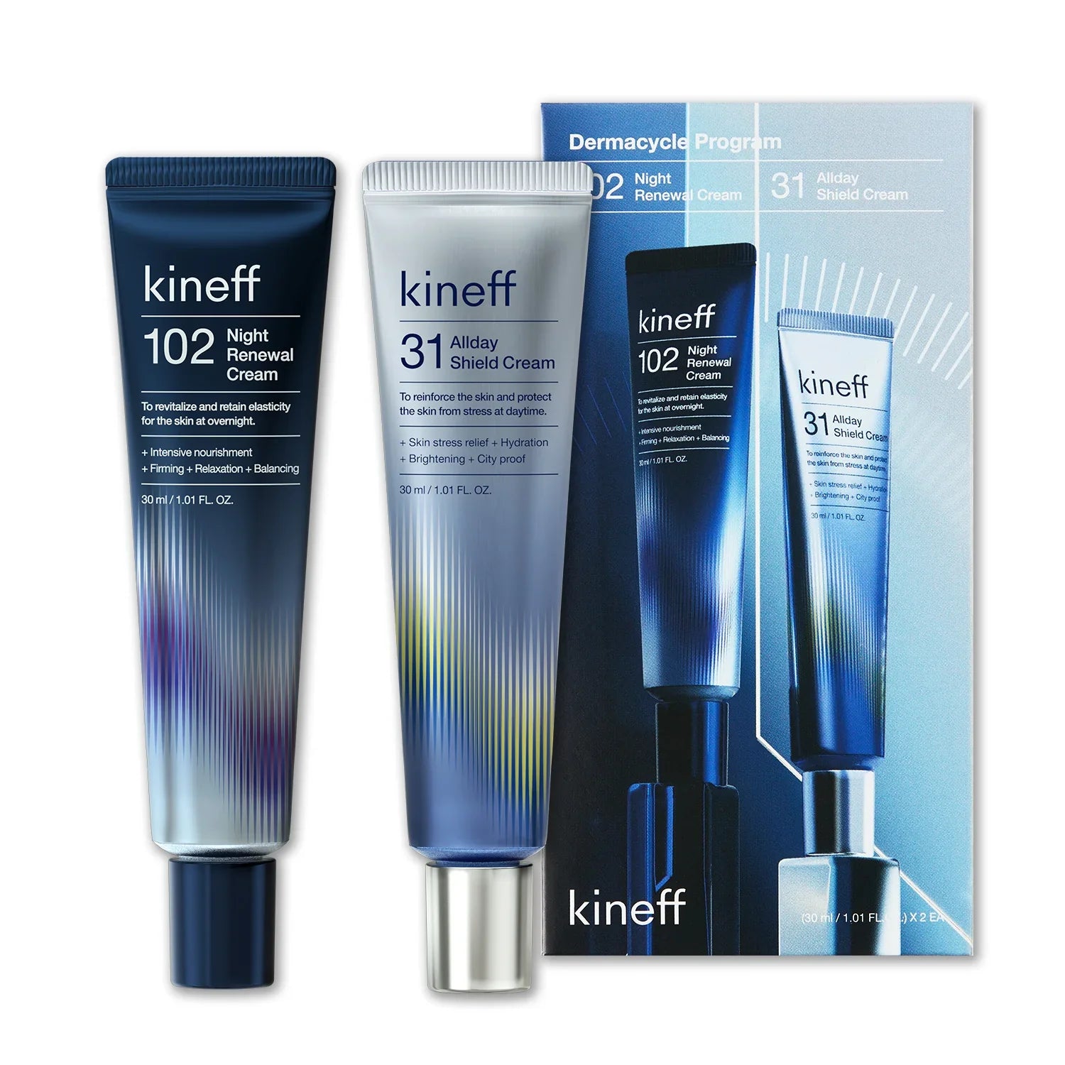 Kineff - Dermacycle Program 102 Night Renewal Cream & 31 Allday Shield Cream